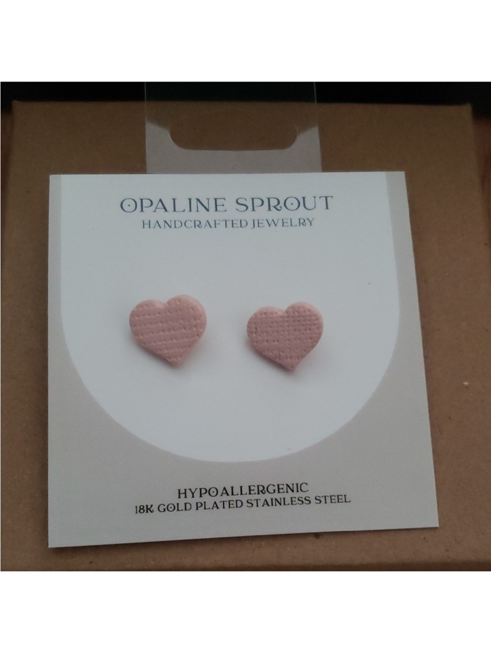 Pink Heart Earrings